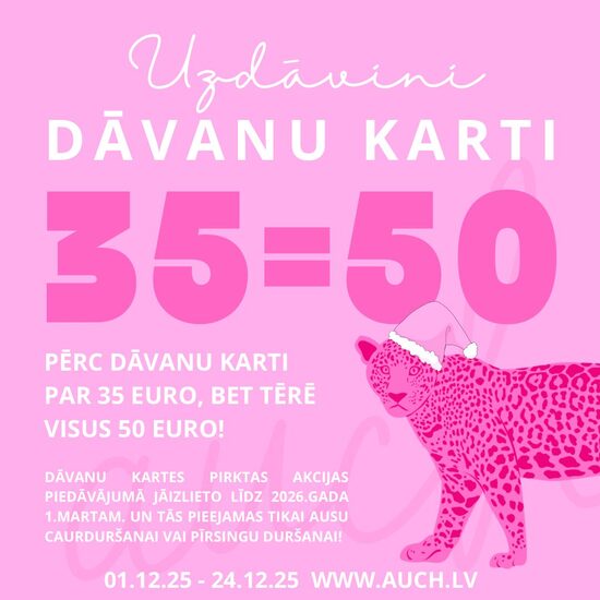DĀVANU KARTE 50EUR VĒRTĪBĀ! 